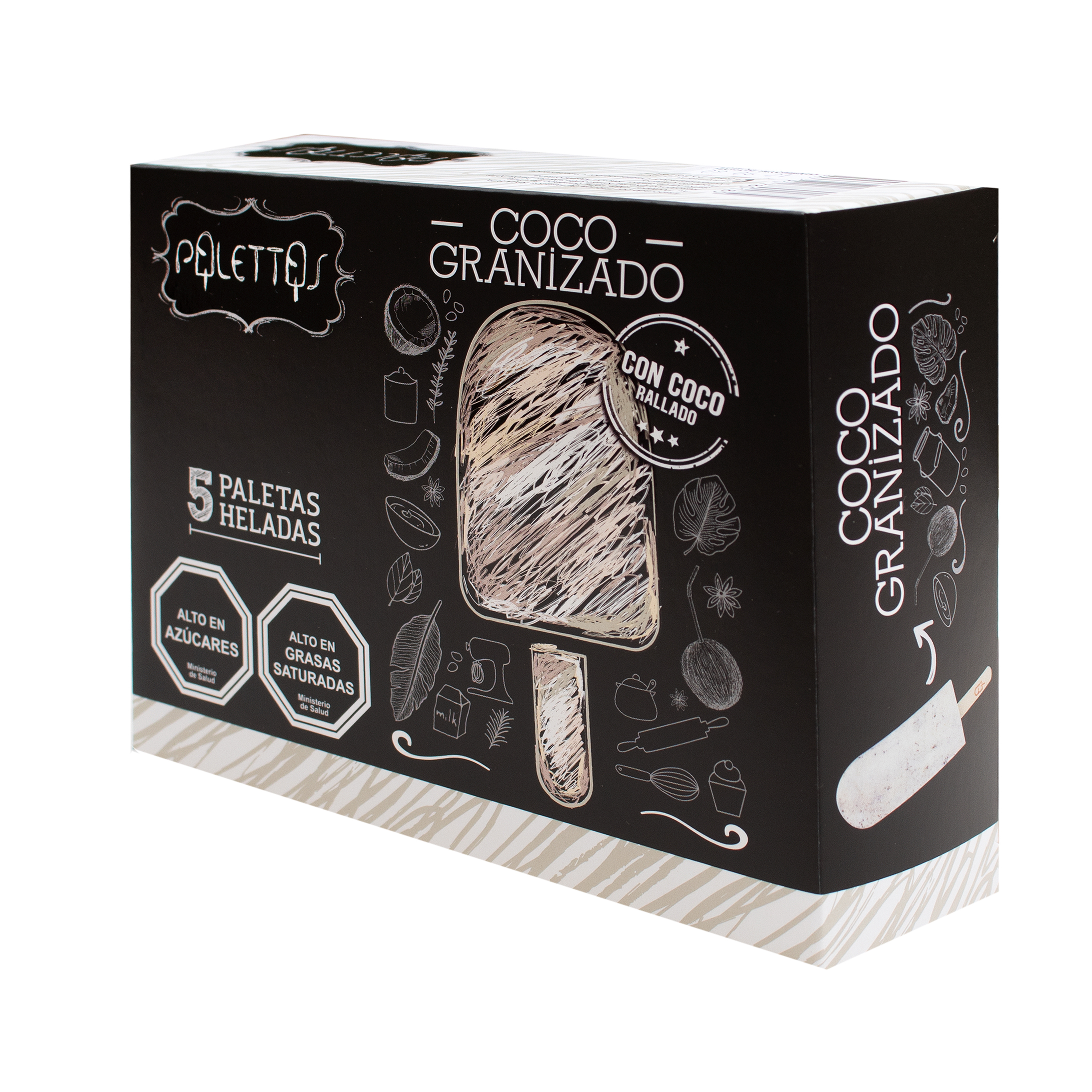 1 Caja de Palettas sabor Coco Granizado